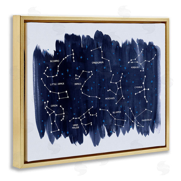 Stupell Industries Carrie Cantwell | Constellations On Blue