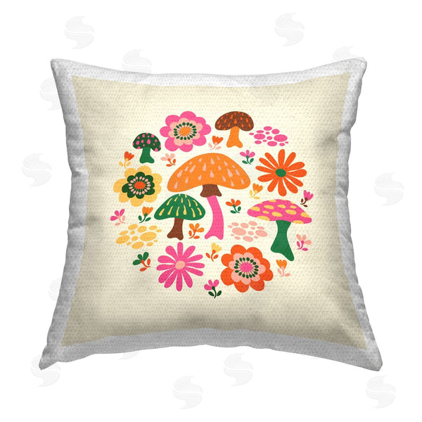 Stupell Industries Carrie Cantwell | Cottage Plants Pattern Printed Throw Pillow