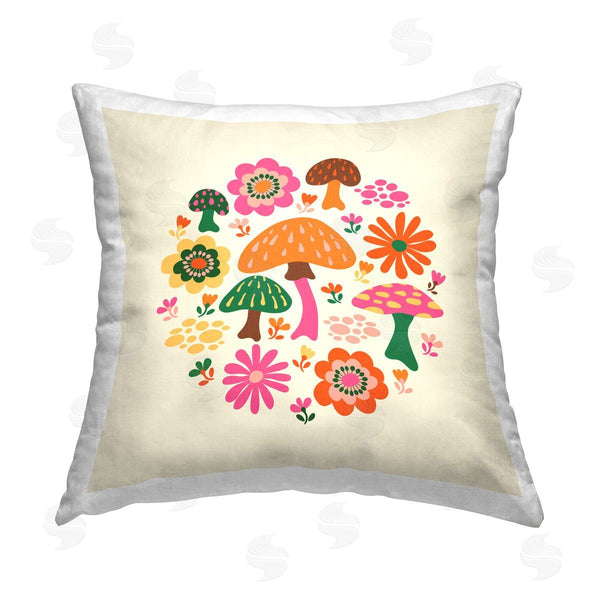 stupell industries Carrie Cantwell | Cottage Plants Pattern Printed Throw Pillow