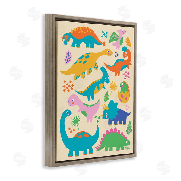 Stupell Industries Carrie Cantwell | Cute Whimsy Dinos
