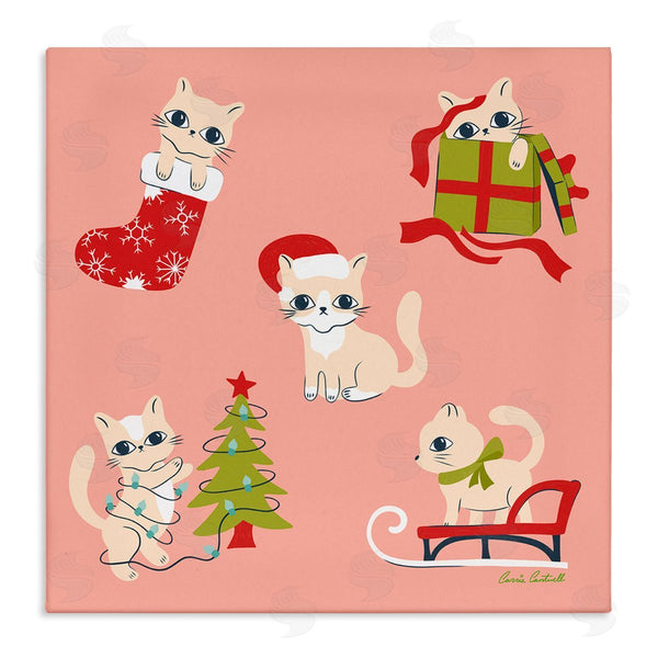stupell industries Carrie Cantwell | Festive Cats Cute Holidays