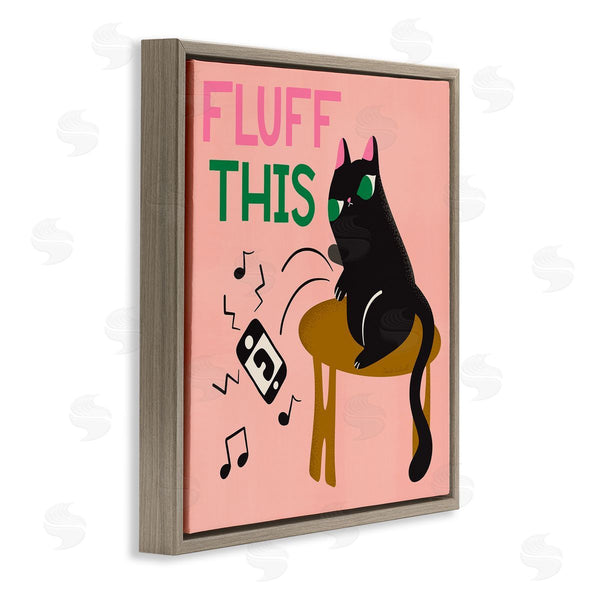 Stupell Industries Carrie Cantwell | Fluff This Angry Cat