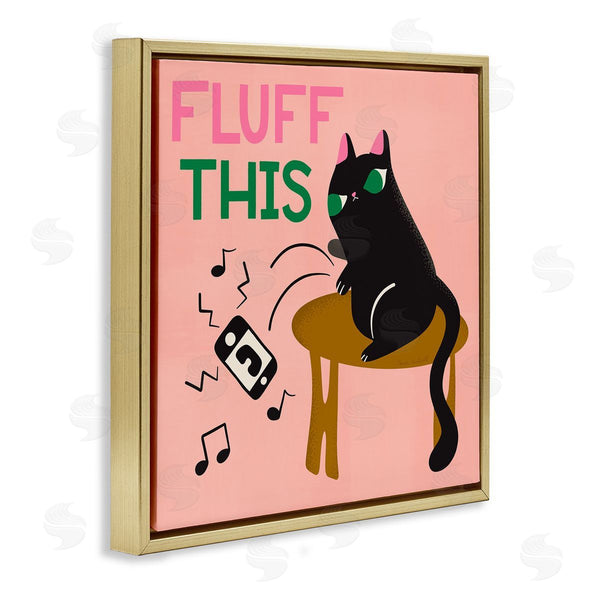 Stupell Industries Carrie Cantwell | Fluff This Angry Cat