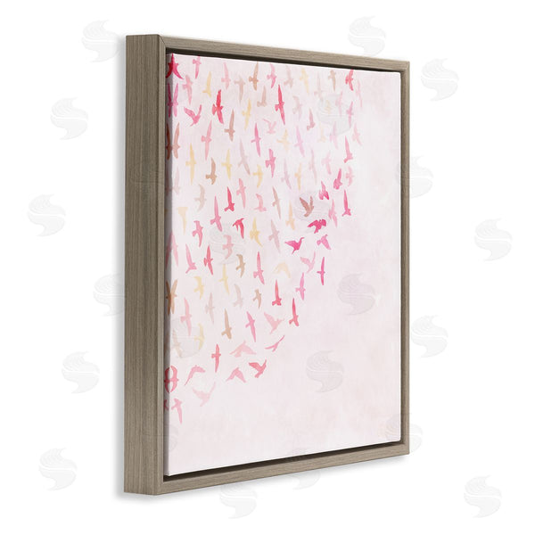 Stupell Industries Carrie Cantwell | Fluttering Pink Birds
