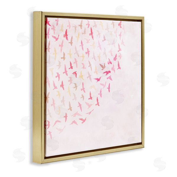 Stupell Industries Carrie Cantwell | Fluttering Pink Birds