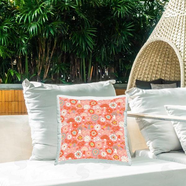 Stupell Industries Carrie Cantwell | Fun Cottage Florals Pattern Printed Throw Pillow