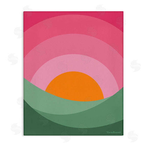 stupell industries Carrie Cantwell | Green & Pink Landscape Wall Art