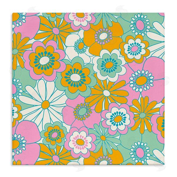 stupell industries Carrie Cantwell | Groovy Flower Pattern Wall Art