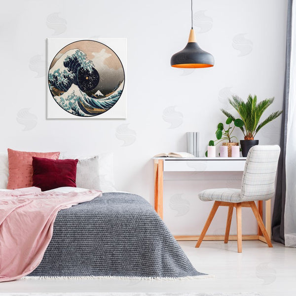 Stupell Industries Carrie Cantwell | Japanese Wave Music Record Wall Art