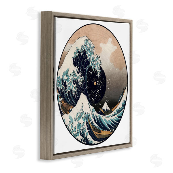 Stupell Industries Carrie Cantwell | Japanese Wave Music Record Wall Art