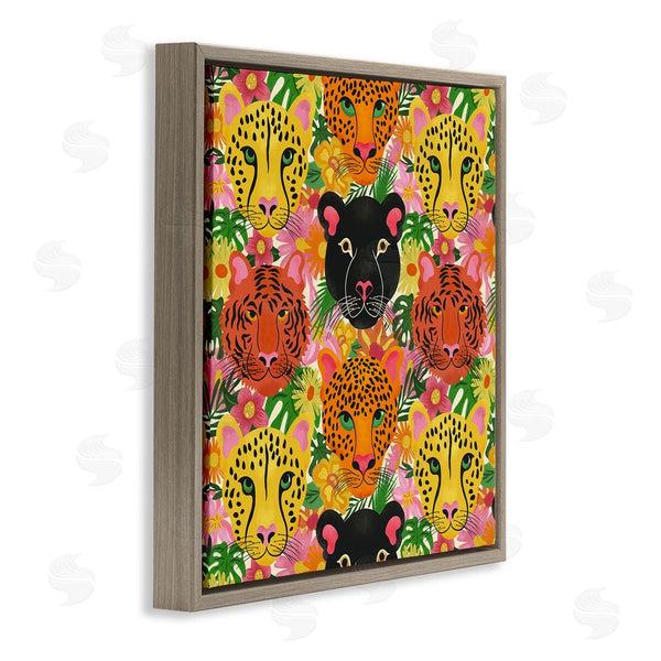 Stupell Industries Carrie Cantwell | Jungle Cats Wildlife Pattern