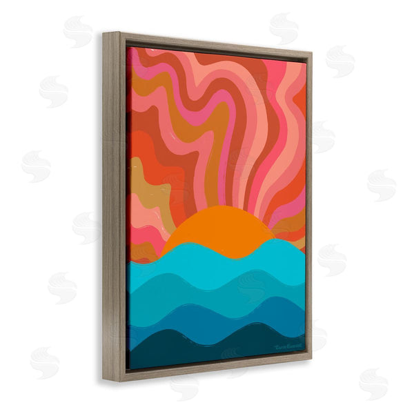 Stupell Industries Carrie Cantwell | Liquid Sunshine Funky Landscape Wall Art