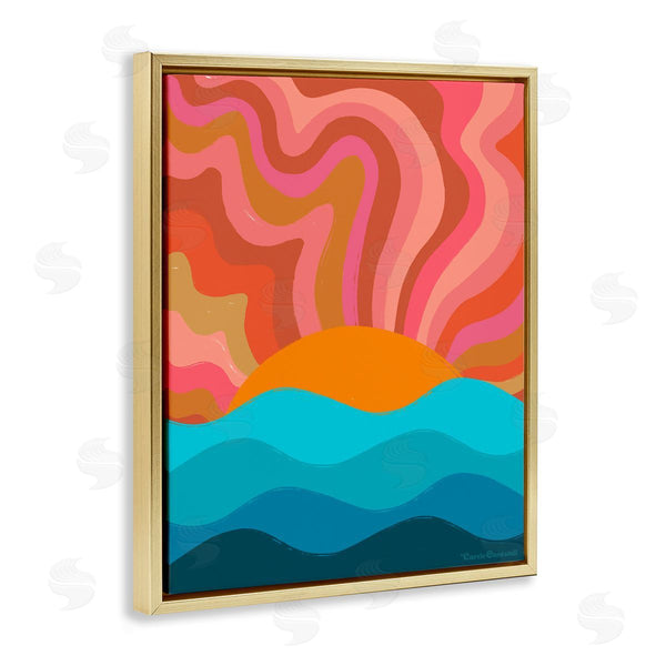 Stupell Industries Carrie Cantwell | Liquid Sunshine Funky Landscape Wall Art