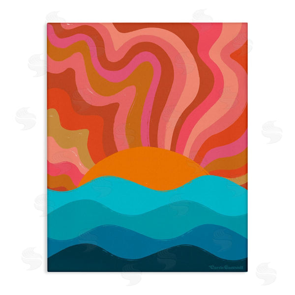 stupell industries Carrie Cantwell | Liquid Sunshine Funky Landscape Wall Art