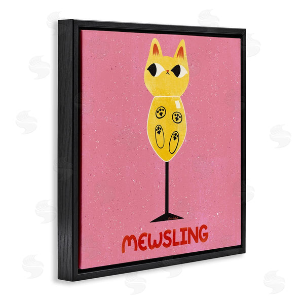 Stupell Industries Carrie Cantwell | Mewsling Cat Wine Wall Art