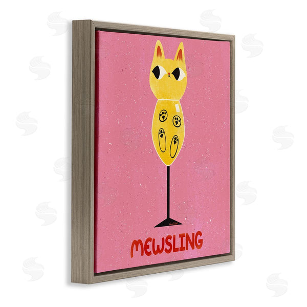 Stupell Industries Carrie Cantwell | Mewsling Cat Wine Wall Art