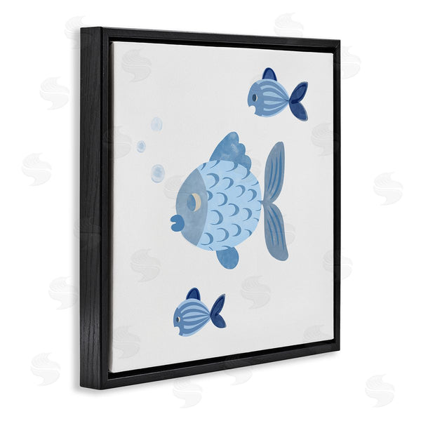 Stupell Industries Carrie Cantwell | Minimal Blue Fish Wall Art