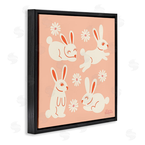 Stupell Industries Carrie Cantwell | Minimal Rabbits Pattern Wall Art