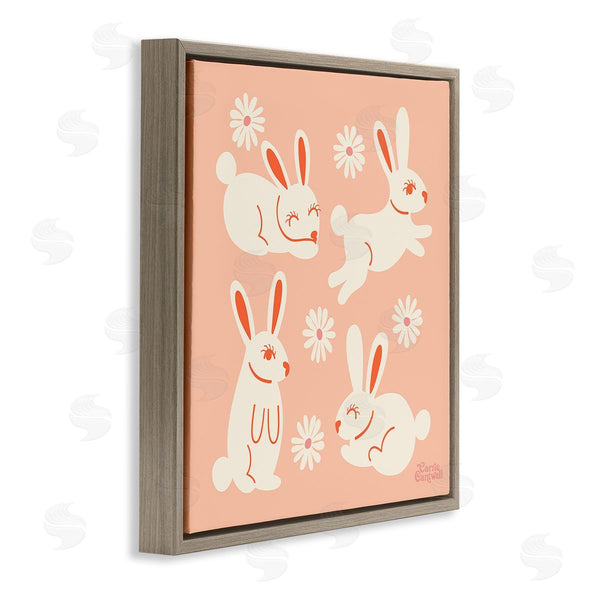 Stupell Industries Carrie Cantwell | Minimal Rabbits Pattern Wall Art
