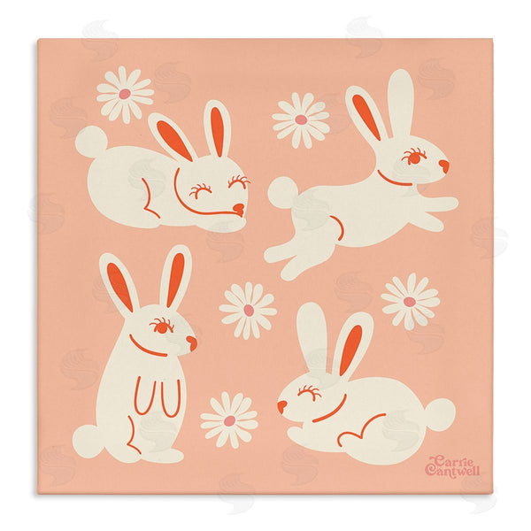stupell industries Carrie Cantwell | Minimal Rabbits Pattern Wall Art