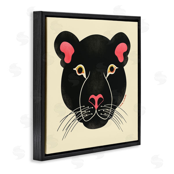 Stupell Industries Carrie Cantwell | Minimal Wild Panther Face