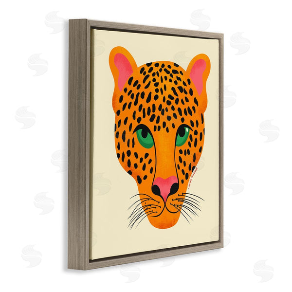 Stupell Industries Carrie Cantwell | Modern Leopard Wildlife Face