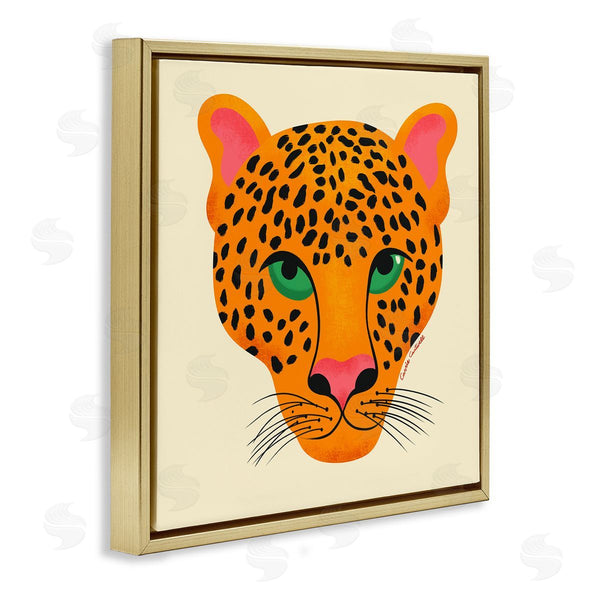 Stupell Industries Carrie Cantwell | Modern Leopard Wildlife Face