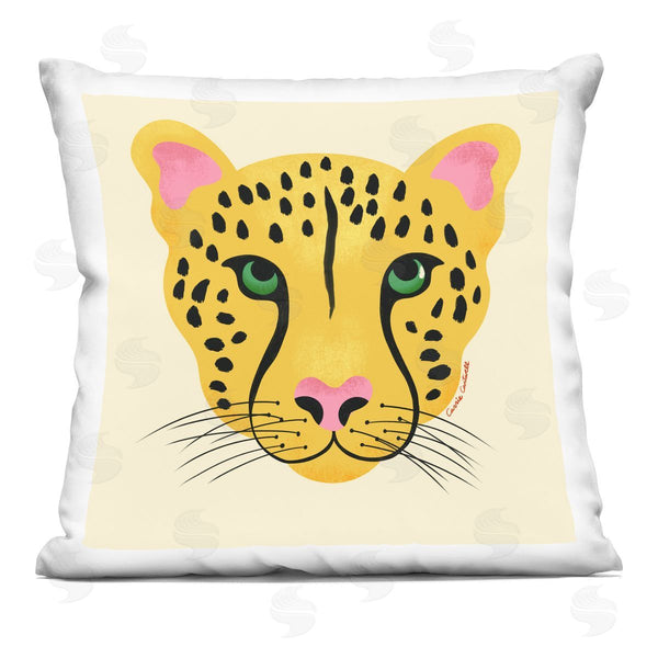 stupell industries Carrie Cantwell | Modern Wild Cheetah Face Printed Throw Pillow