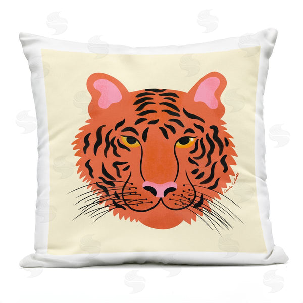 Stupell Industries Carrie Cantwell | Modern Wild Tiger Face Printed Throw Pillow