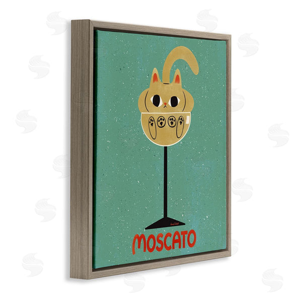 Stupell Industries Carrie Cantwell | Moscato Feline Wine Wall Art