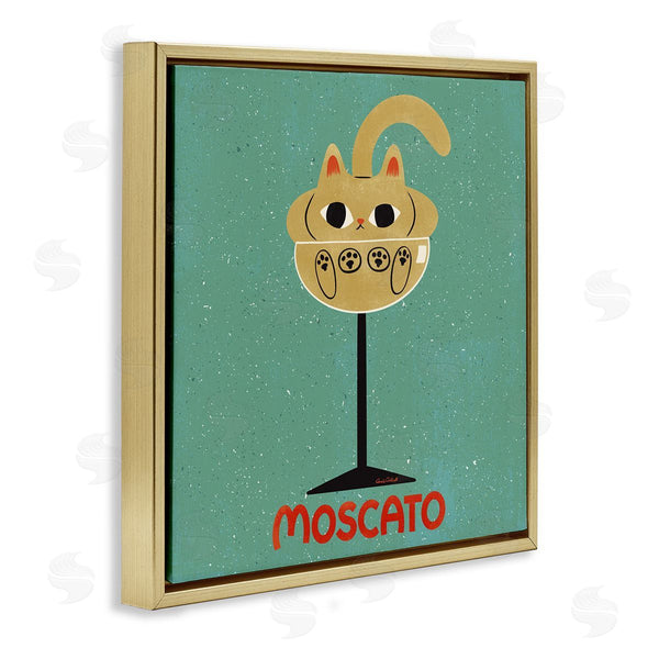 Stupell Industries Carrie Cantwell | Moscato Feline Wine Wall Art