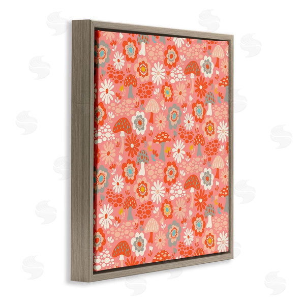 Stupell Industries Carrie Cantwell | Mushroom & Floral Pattern Wall Art
