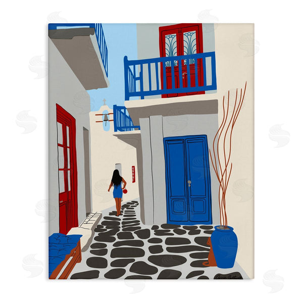 stupell industries Carrie Cantwell | Mykonos City Alley Wall Art