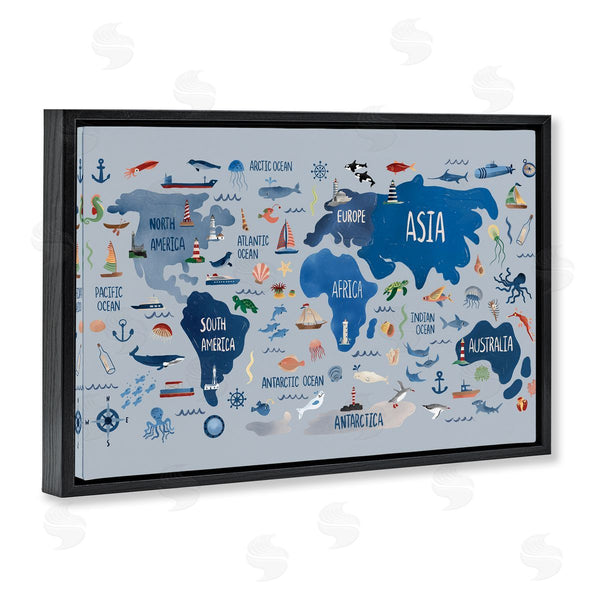stupell industries Carrie Cantwell | Nautical Themed Map