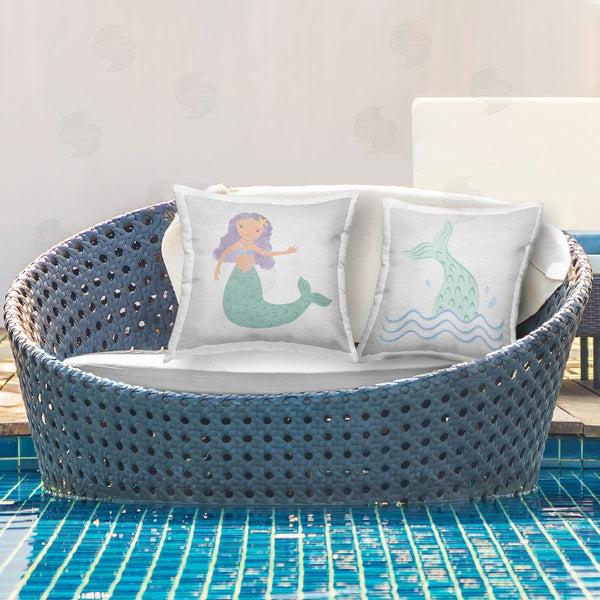 Stupell Industries Carrie Cantwell | Ocean Mermaid Splash Printed Throw Pillow Set