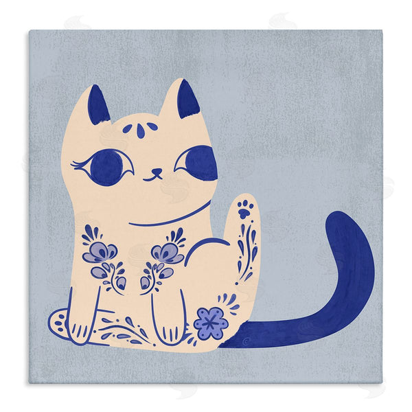 stupell industries Carrie Cantwell | Ornate Floral Cat Wall Art