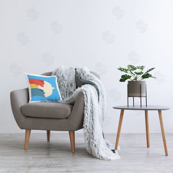 Stupell Industries Carrie Cantwell | Peaceful Dove With Faces Printed Throw Pillow