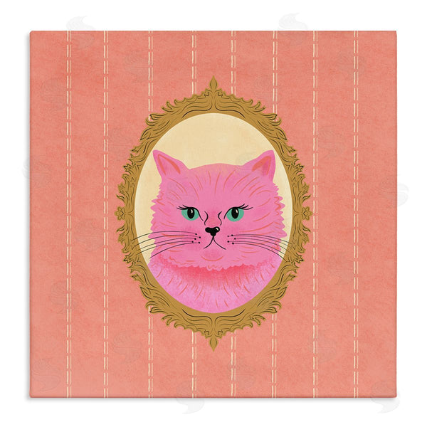 stupell industries Carrie Cantwell | Pink Cat Portrait Wall Art