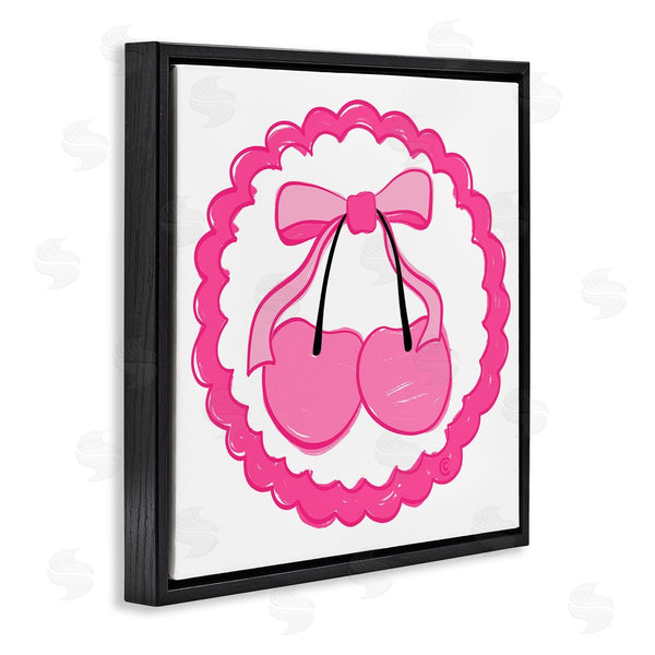 Stupell Industries Carrie Cantwell | Pink Cherries & Bow Wall Art