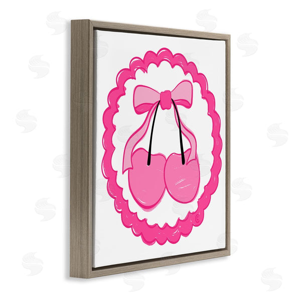 Stupell Industries Carrie Cantwell | Pink Cherries & Bow Wall Art