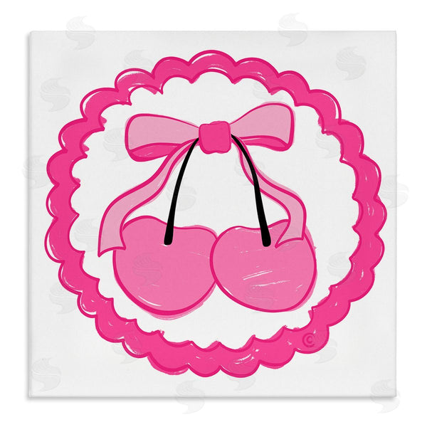 stupell industries Carrie Cantwell | Pink Cherries & Bow Wall Art
