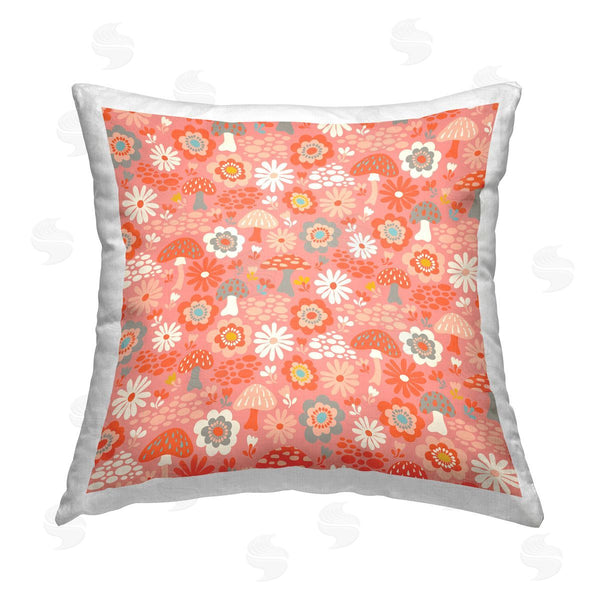 stupell industries Carrie Cantwell | Pink Wild Woodland Printed Throw Pillow