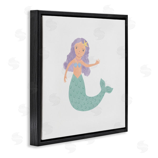 Stupell Industries Carrie Cantwell | Purple Hair Mermaid Wall Art