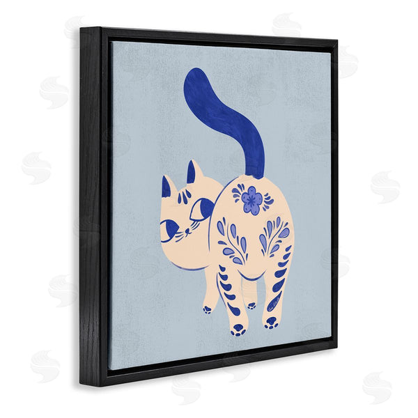 Stupell Industries Carrie Cantwell | Purrcelin Patterned Cat