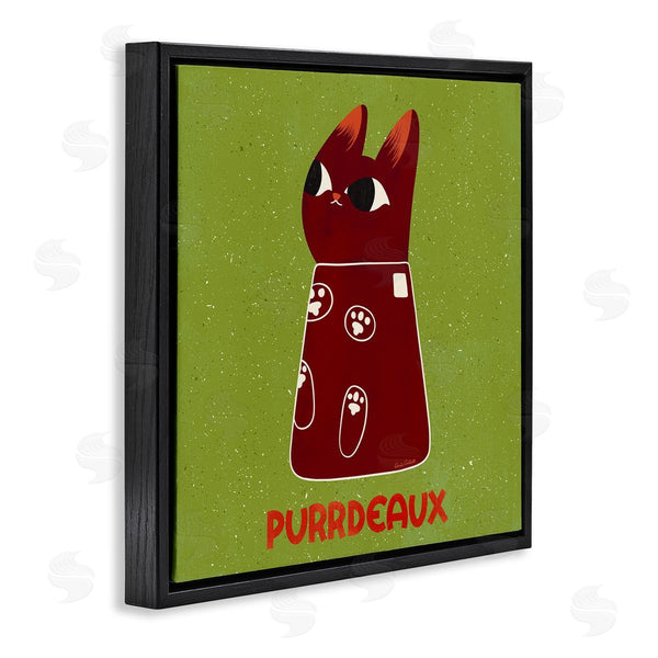 Stupell Industries Carrie Cantwell | Purrdeaux Feline Wine Wall Art