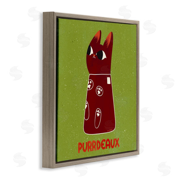 Stupell Industries Carrie Cantwell | Purrdeaux Feline Wine Wall Art