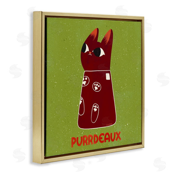 Stupell Industries Carrie Cantwell | Purrdeaux Feline Wine Wall Art