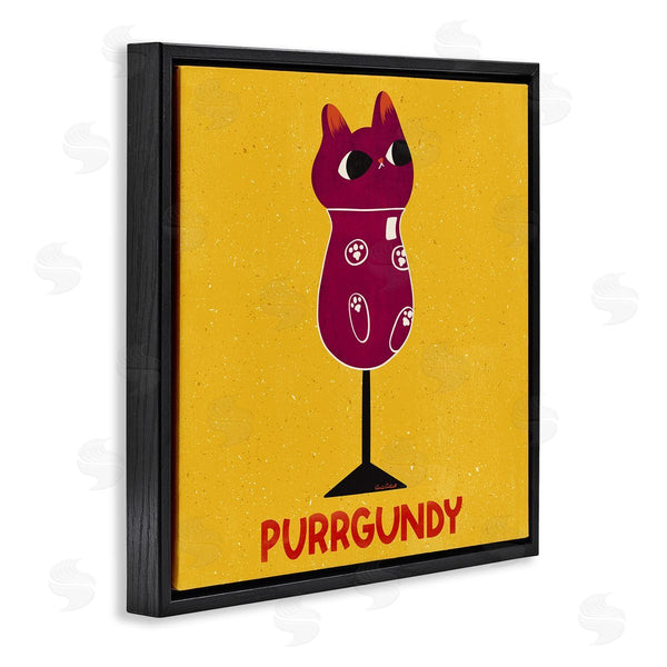 Stupell Industries Carrie Cantwell | Purrgundy Cat Wine Wall Art