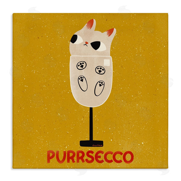 stupell industries Carrie Cantwell | Purrsecco Cat Wine Wall Art