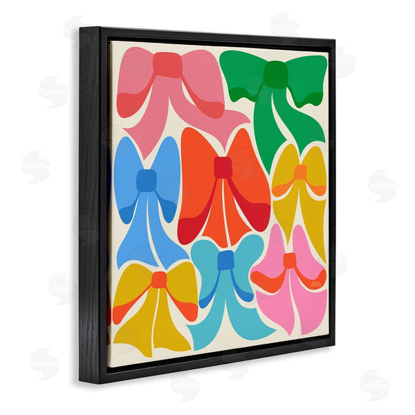 Stupell Industries Carrie Cantwell | Rainbow Bows Ribbon Shapes Wall Art